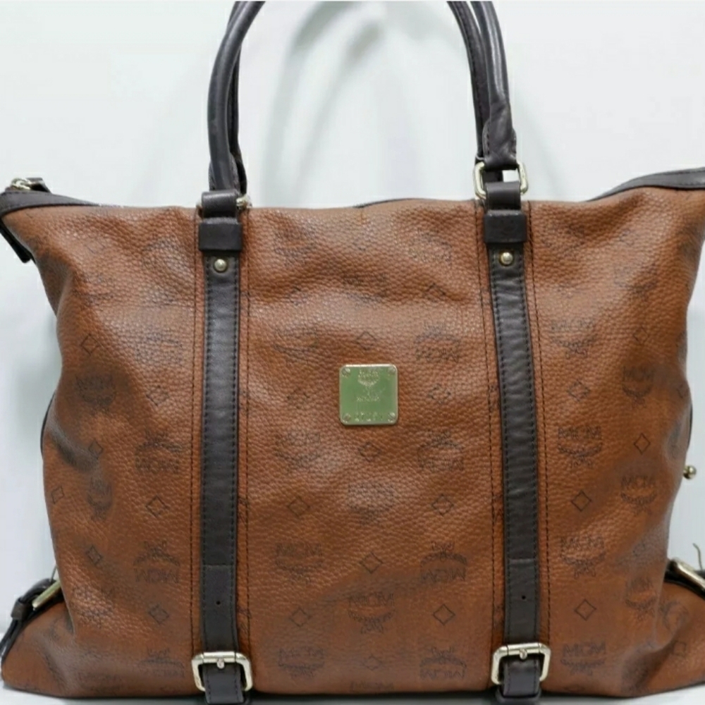 100% Authentic MCM Bag, Brown Visetos + Dust Bag